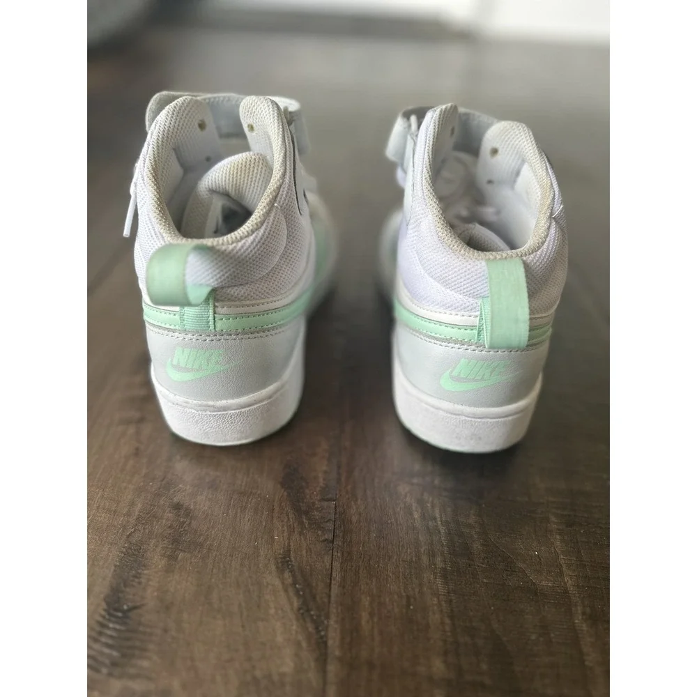 NIKE SIZE 6.5‎ YOUTH All Day Play High Top Sneakers White Mint Gray CD7782-011 - Picture 5 of 9